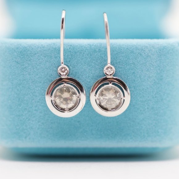 Jenna Jameson Jewelry - Platinum and Diamond 1.33 Carat Earrings